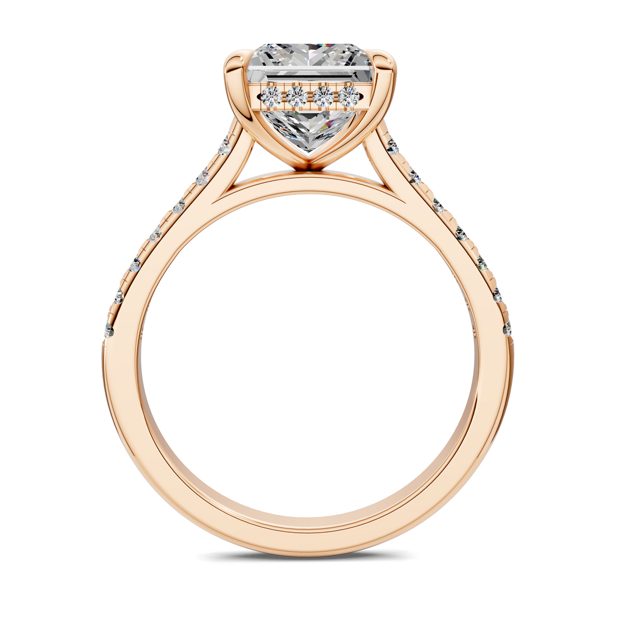 Hollie Hidden Halo Cathedral Pavé Ring