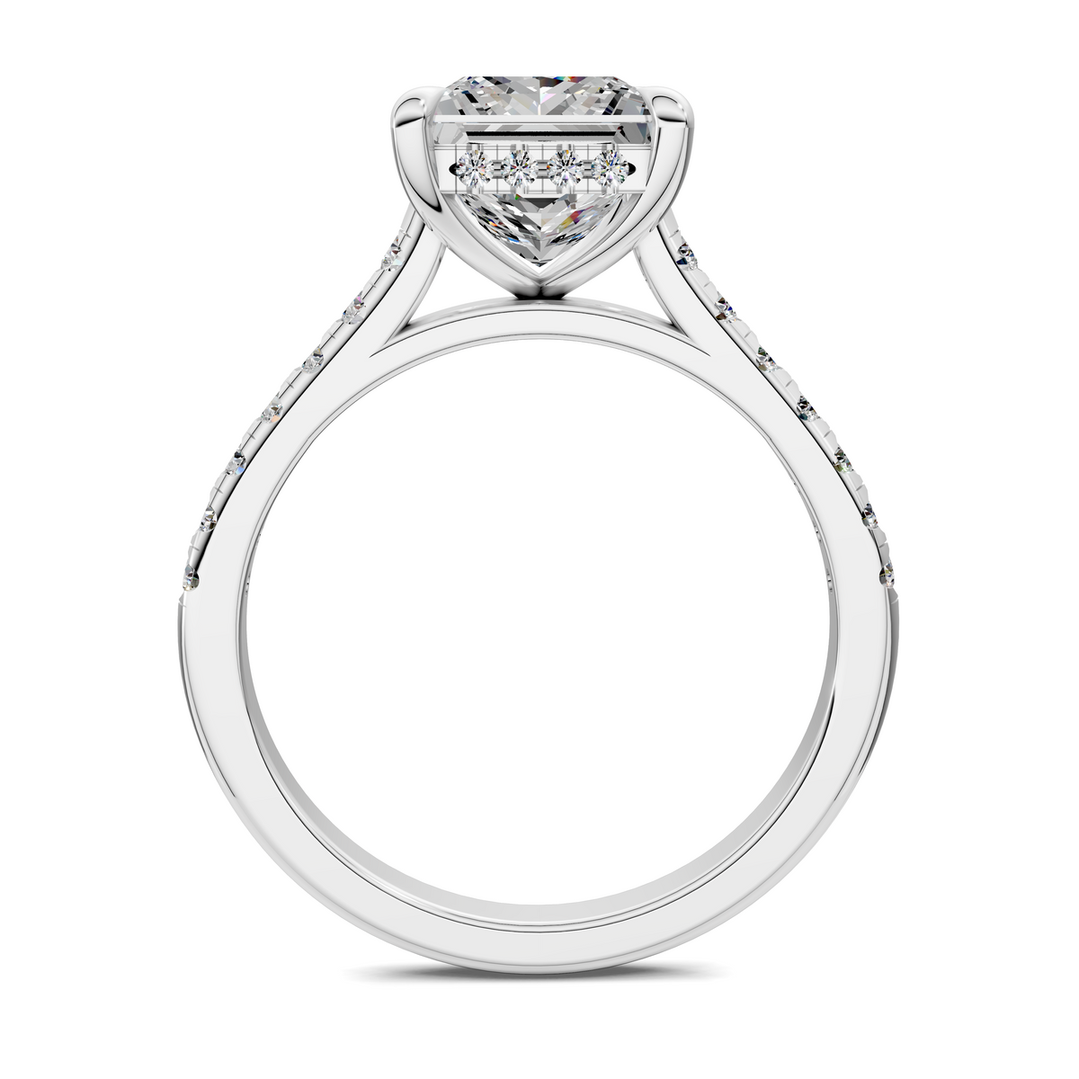 Hollie Hidden Halo Cathedral Pavé Ring