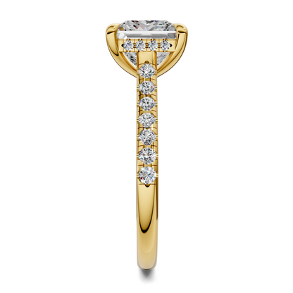 Hollie Hidden Halo Cathedral Pavé Ring