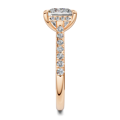 Hollie Hidden Halo Cathedral Pavé Ring