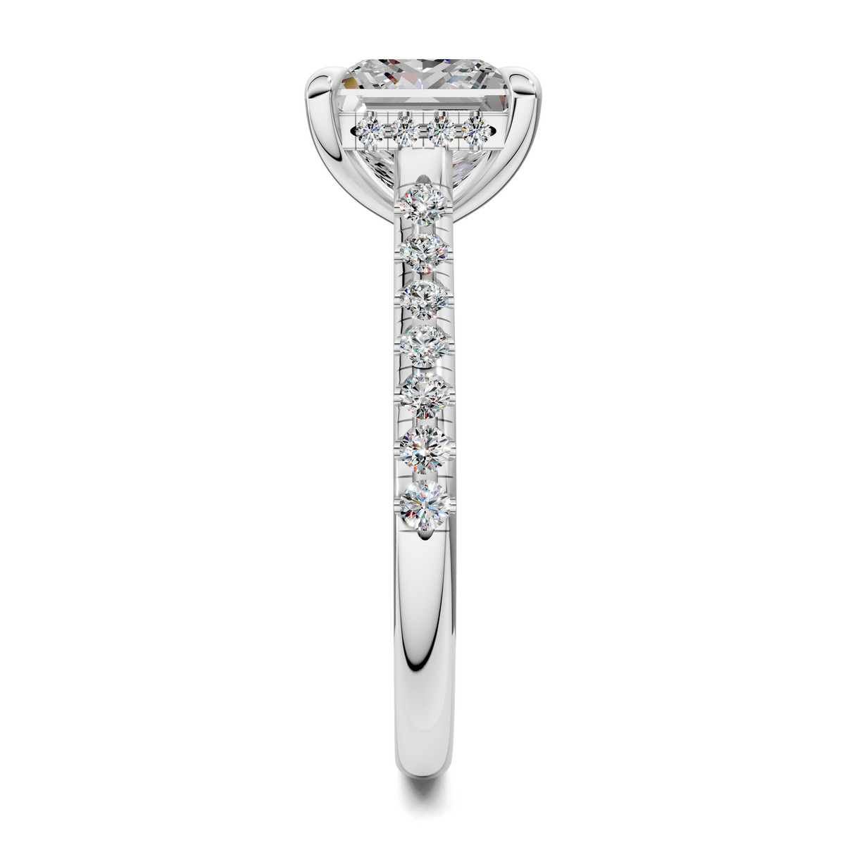 Hollie Hidden Halo Cathedral Pavé Ring