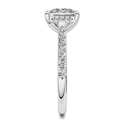 Hollie Hidden Halo Cathedral Pavé Ring
