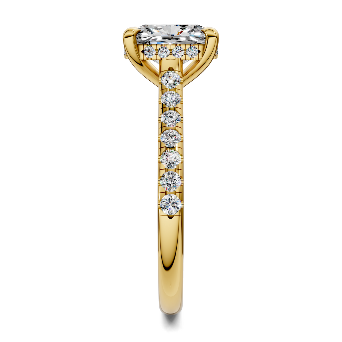 Hollie Hidden Halo Cathedral Pavé Ring