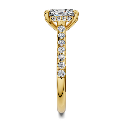 Hollie Hidden Halo Cathedral Pavé Ring