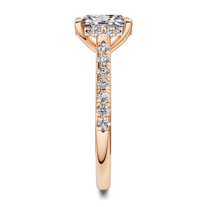Hollie Hidden Halo Cathedral Pavé Ring