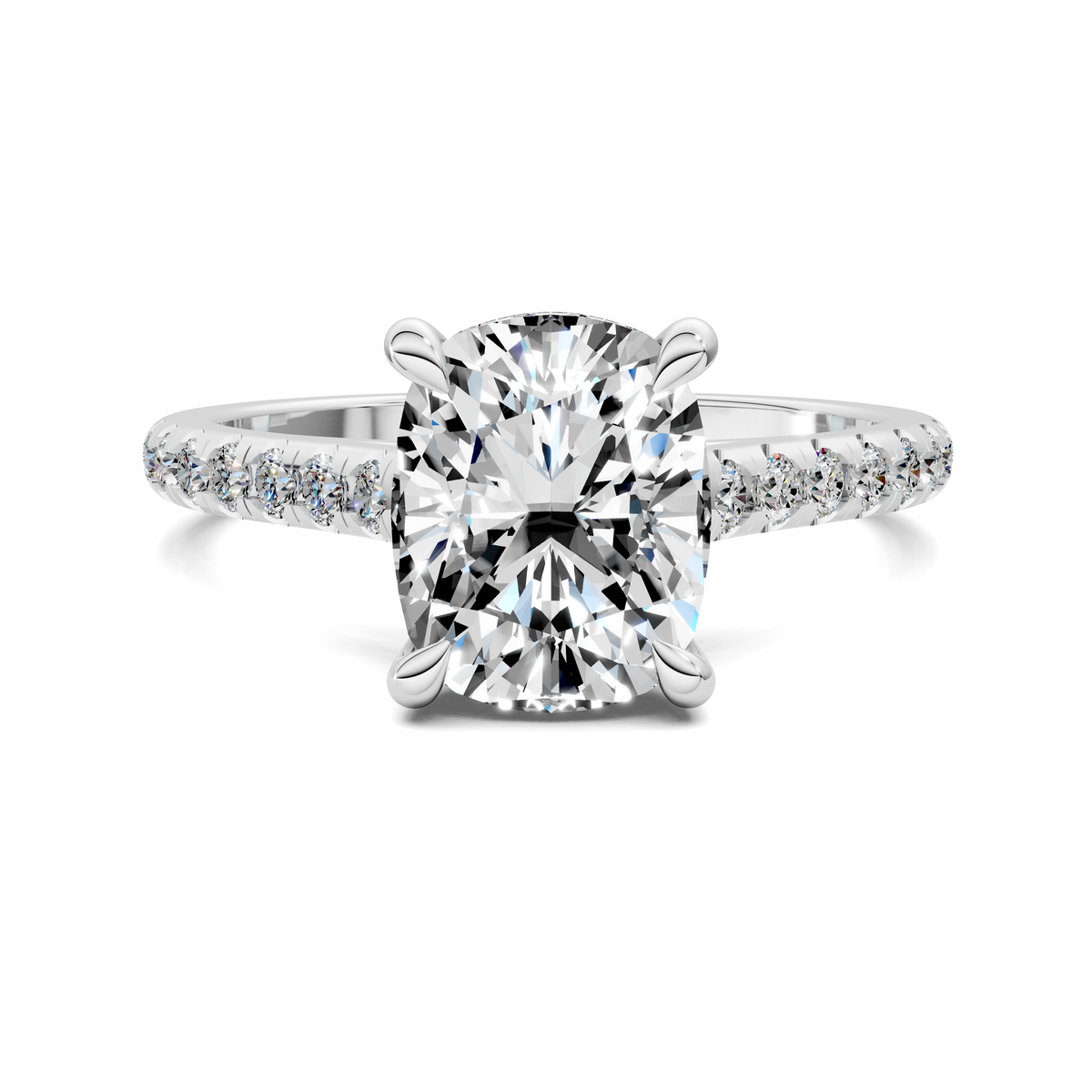 Hollie Hidden Halo Cathedral Pavé Ring