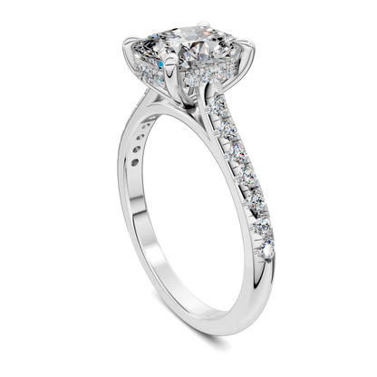 Hollie Hidden Halo Cathedral Pavé Ring