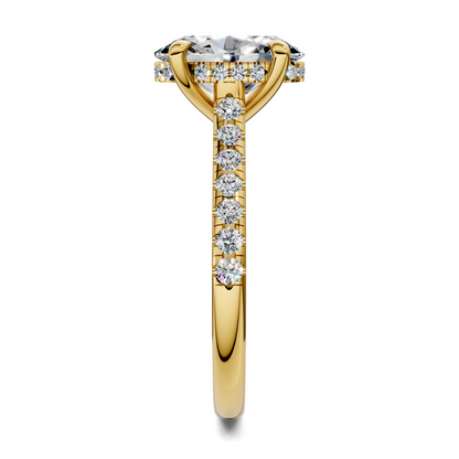 Hollie Hidden Halo Cathedral Pavé Ring