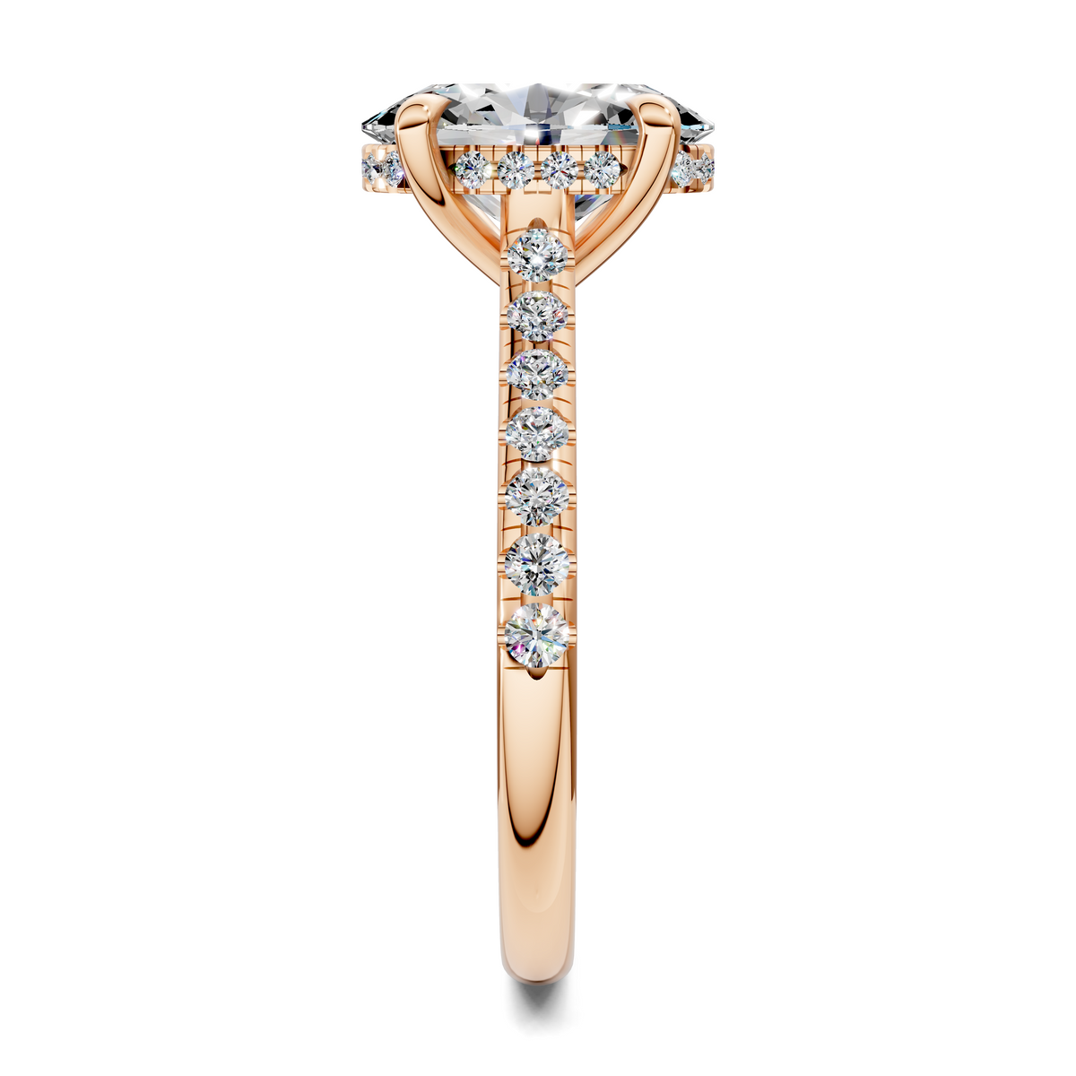 Hollie Hidden Halo Cathedral Pavé Ring