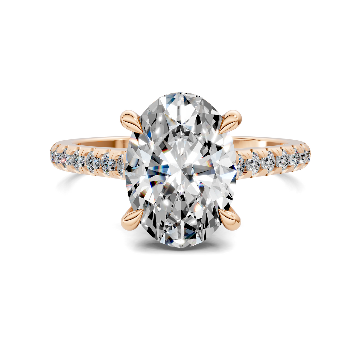 Hollie Hidden Halo Cathedral Pavé Ring