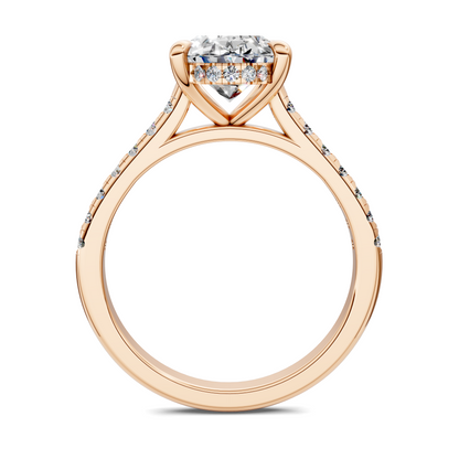 Hollie Hidden Halo Cathedral Pavé Ring