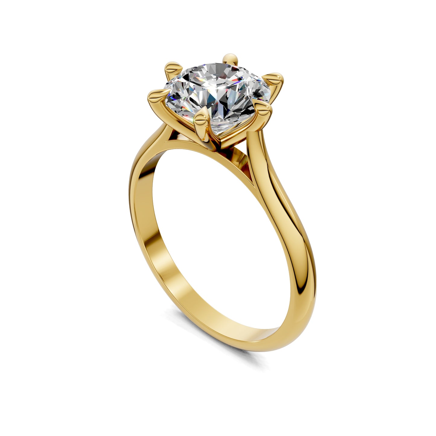 Michelle Solitaire Engagement Ring – 2ct Round Lab Grown Diamond