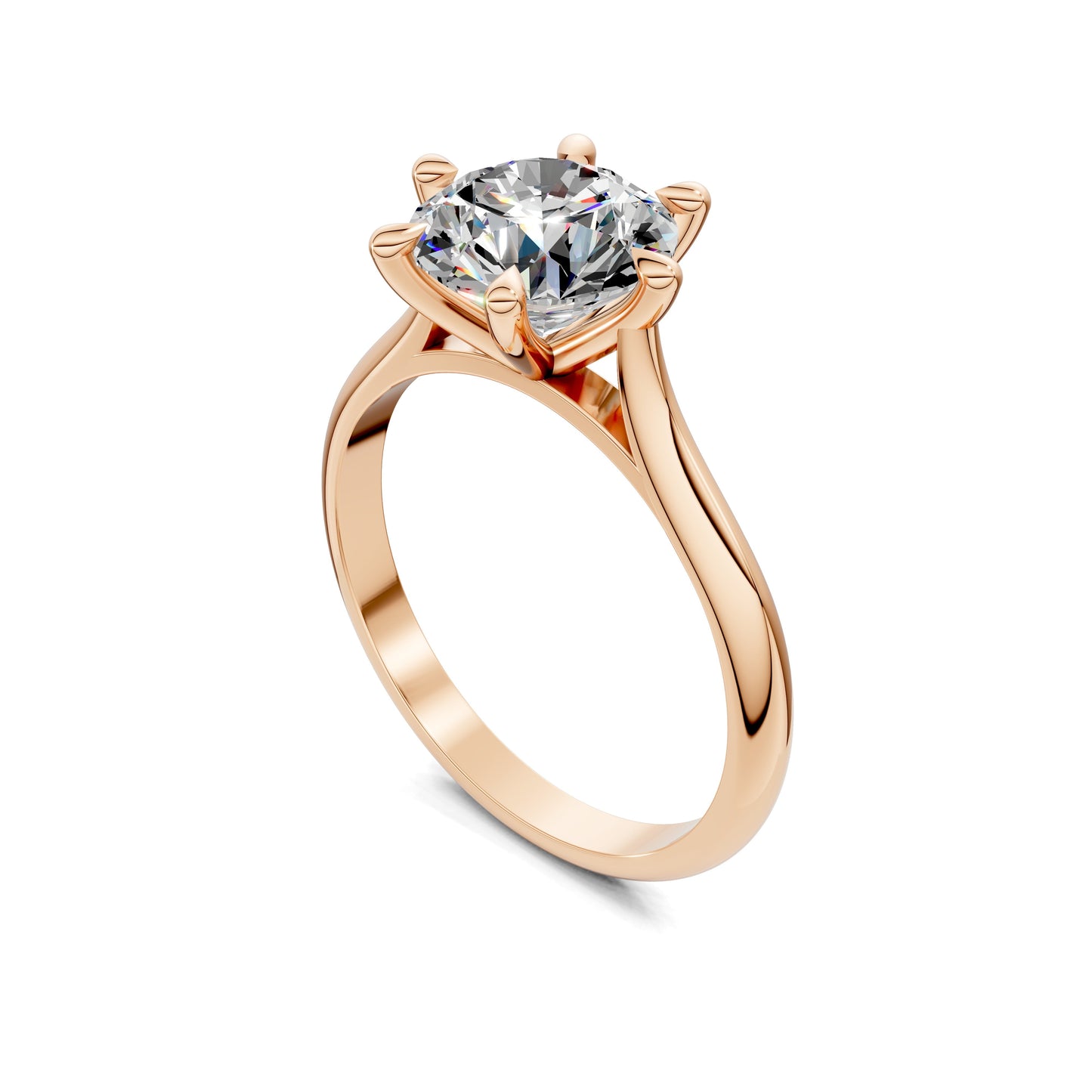 Michelle Solitaire Engagement Ring – 2ct Round Lab Grown Diamond