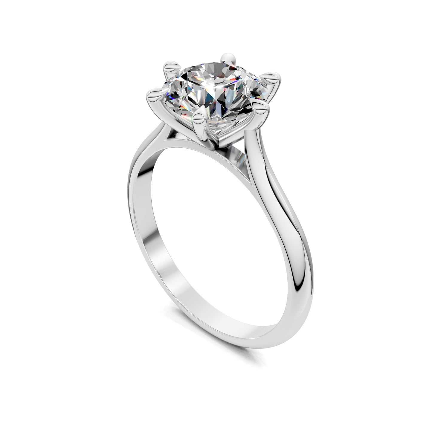 Michelle Solitaire Engagement Ring – 2ct Round Lab Grown Diamond