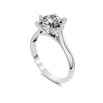 Michelle Solitaire Engagement Ring – 2ct Round Lab Grown Diamond