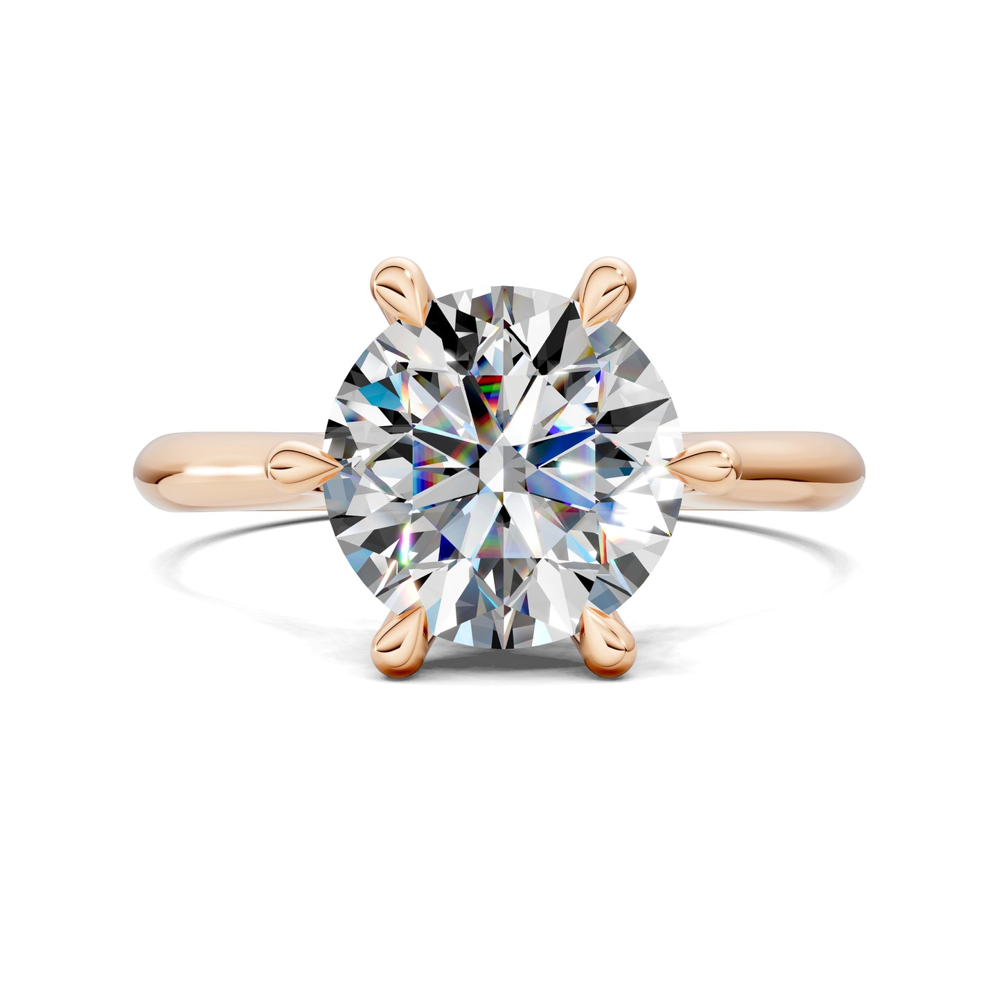 Michelle Solitaire Engagement Ring – 2ct Round Lab Grown Diamond