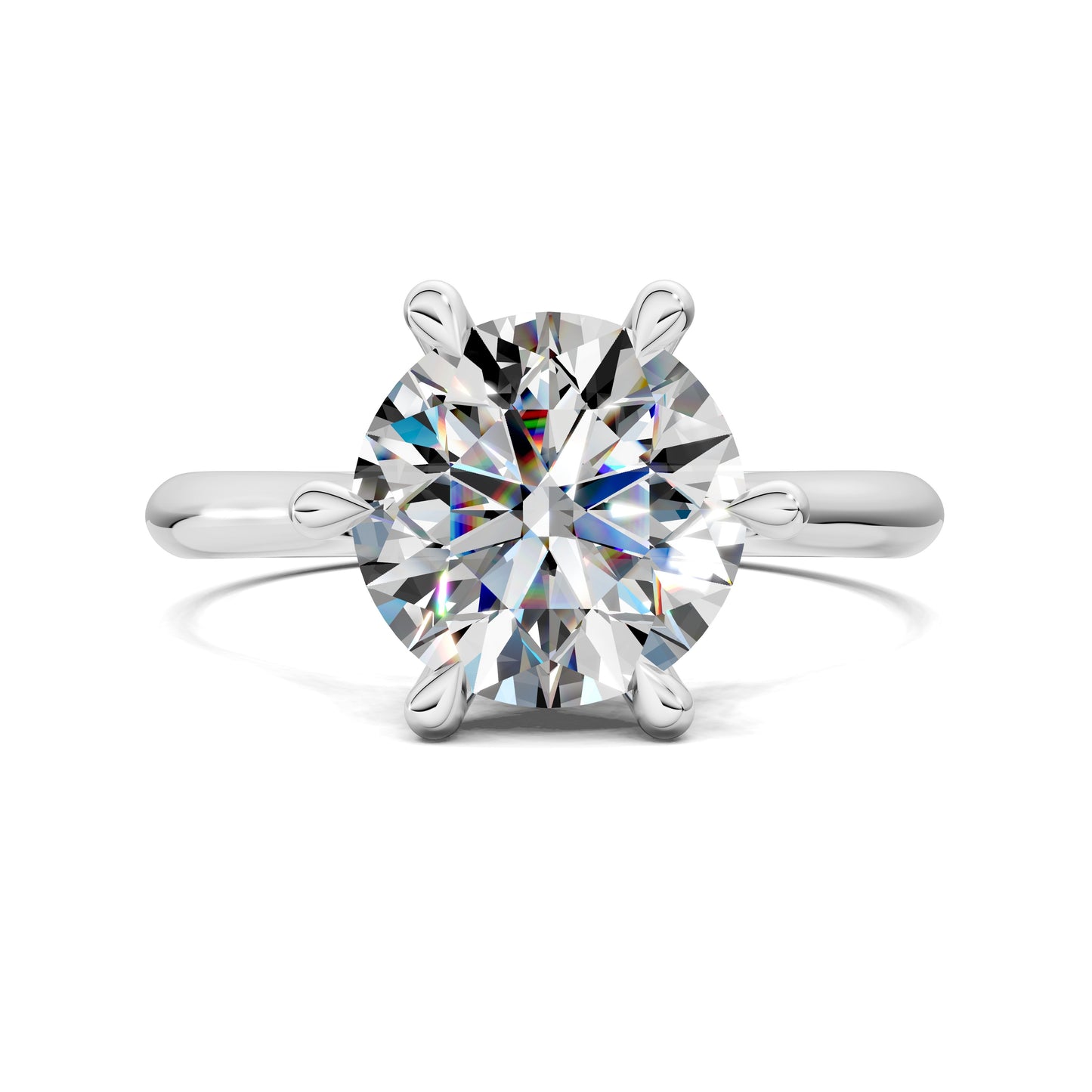 Michelle Solitaire Engagement Ring – 2ct Round Lab Grown Diamond