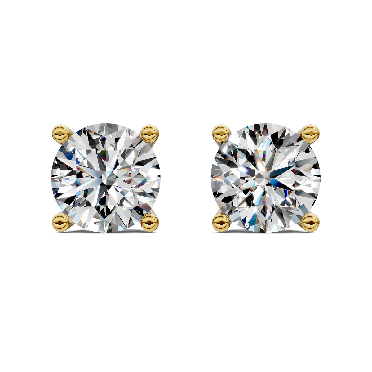 Round Cut Basket Studs