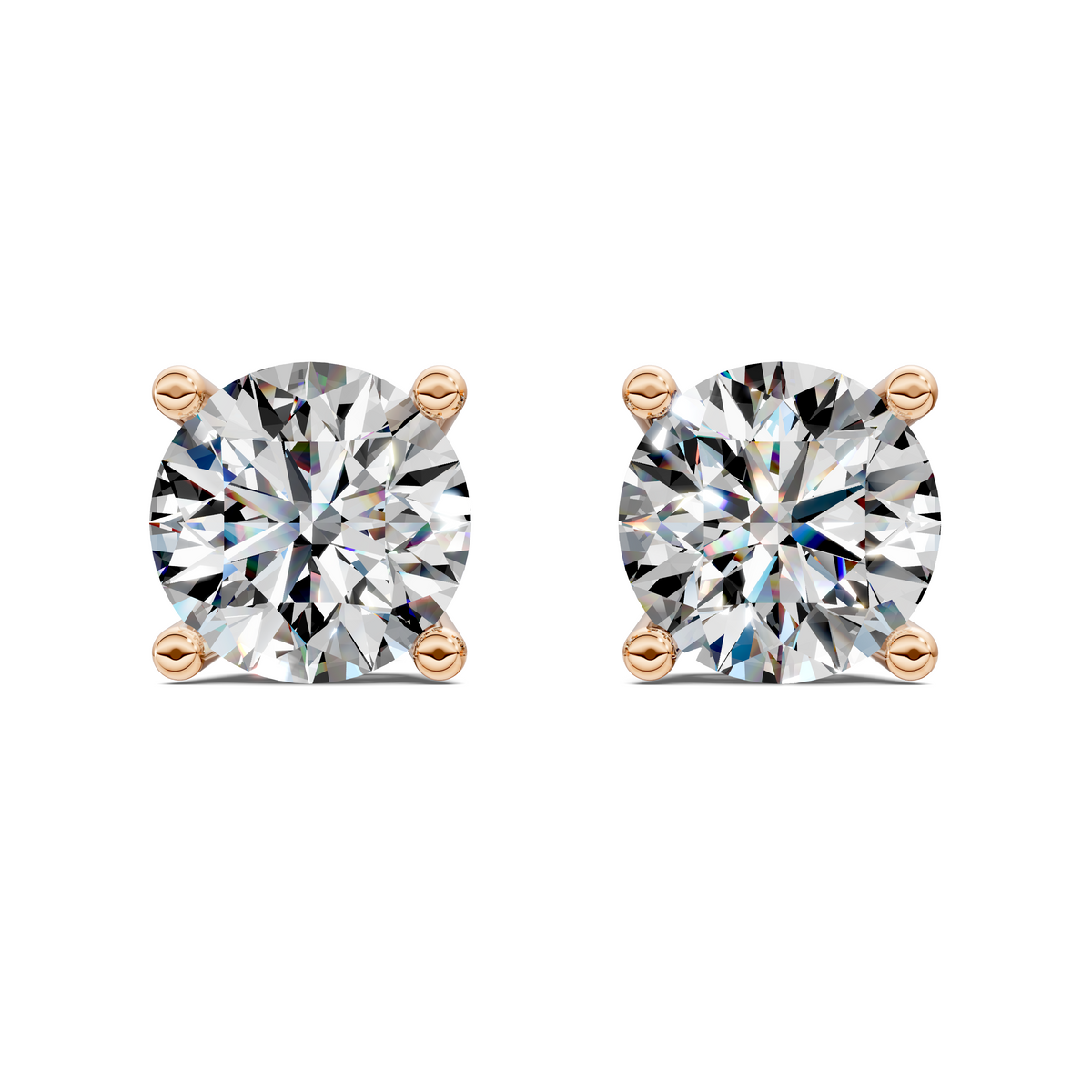 Round Cut Basket Studs