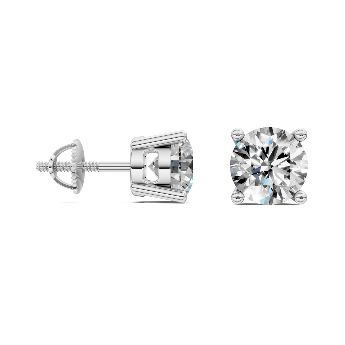 Round Cut Basket Studs
