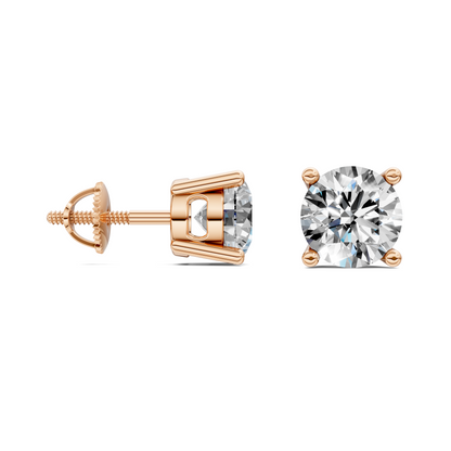 Round Cut Basket Studs