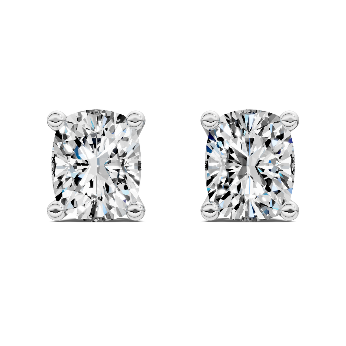 Cushion Cut Basket Studs