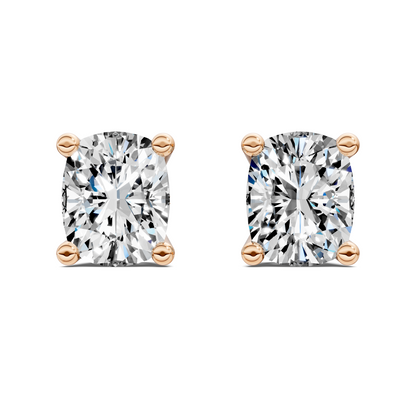 Cushion Cut Basket Studs