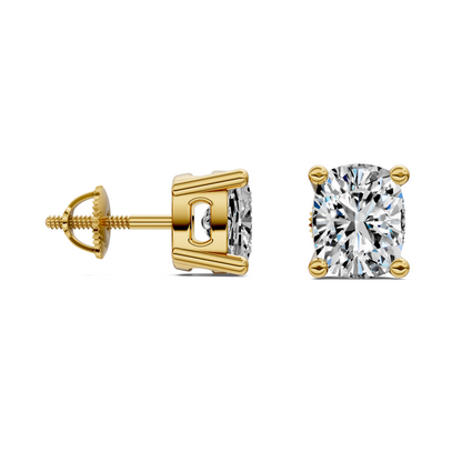Cushion Cut Basket Studs