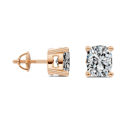 Cushion Cut Basket Studs
