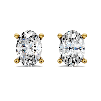 Oval Cut Basket Studs