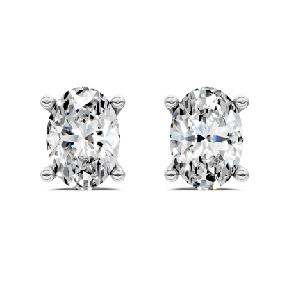 Oval Cut Basket Studs