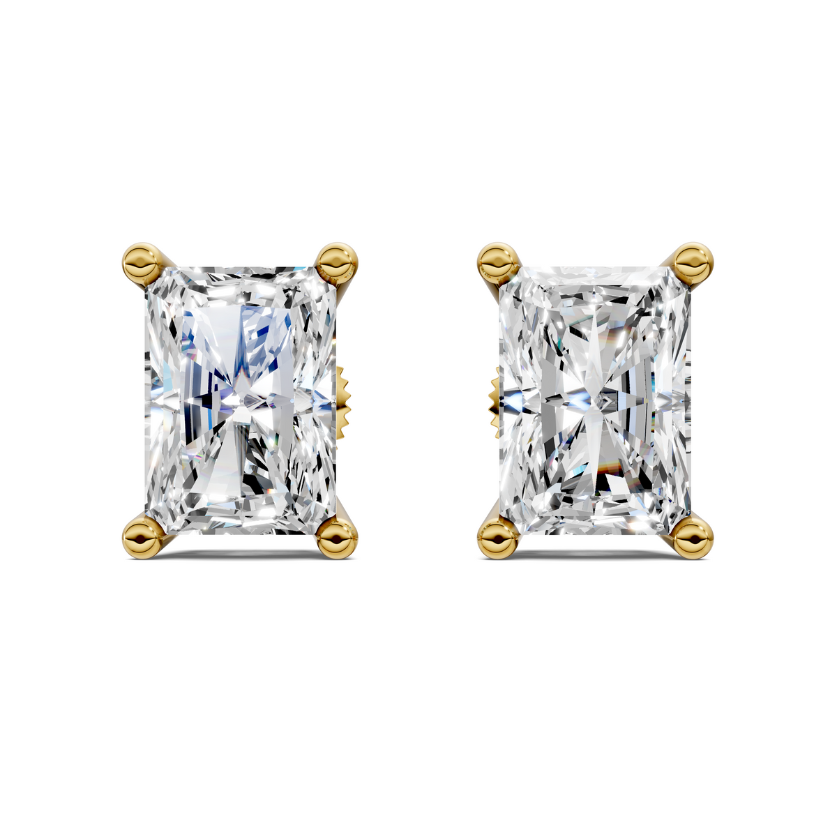 Radiant Cut Basket Studs