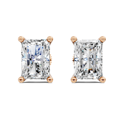 Radiant Cut Basket Studs