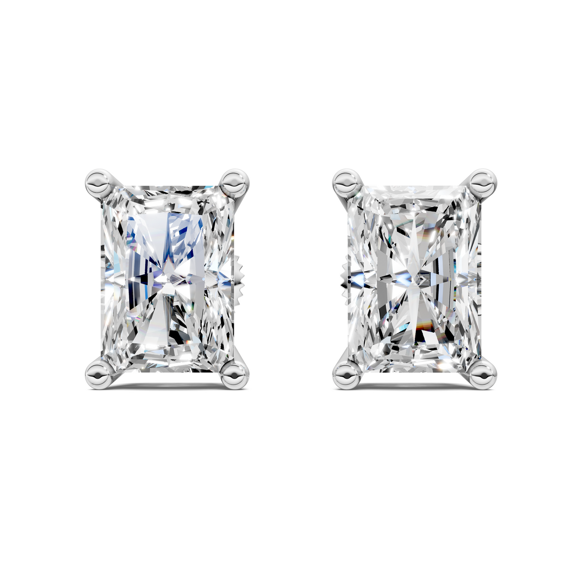 Radiant Cut Basket Studs