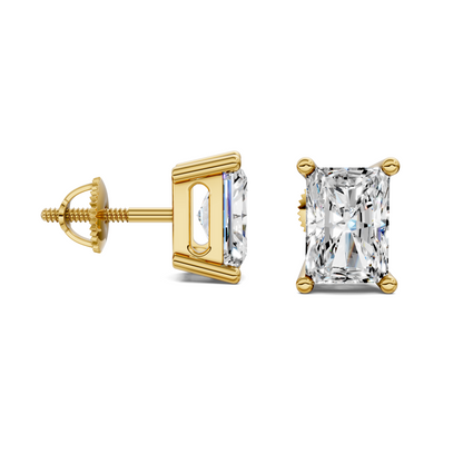 Radiant Cut Basket Studs