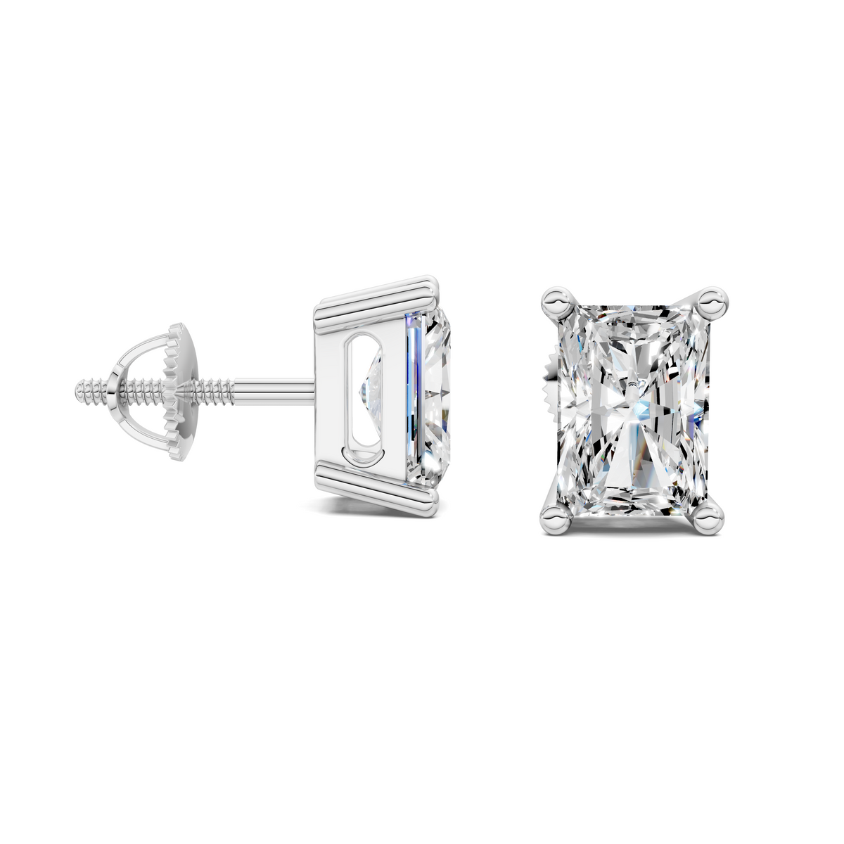 Radiant Cut Basket Studs