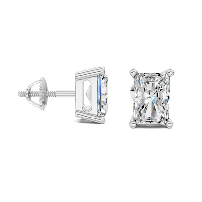 Radiant Cut Basket Studs