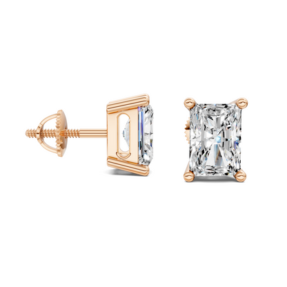 Radiant Cut Basket Studs