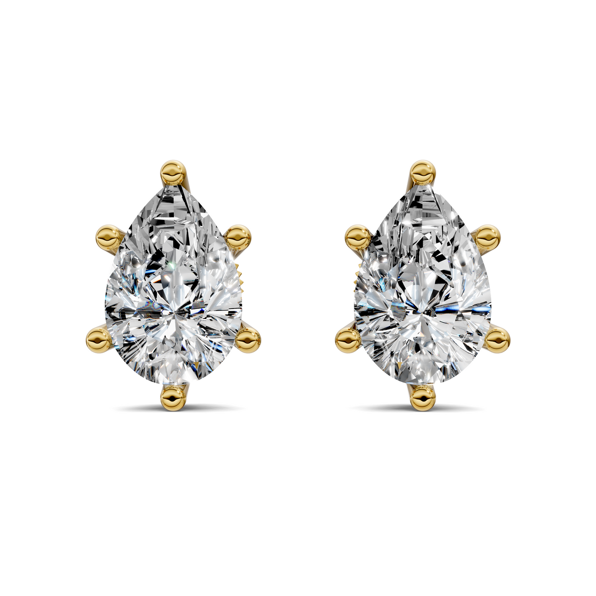 Pear Cut Basket Studs