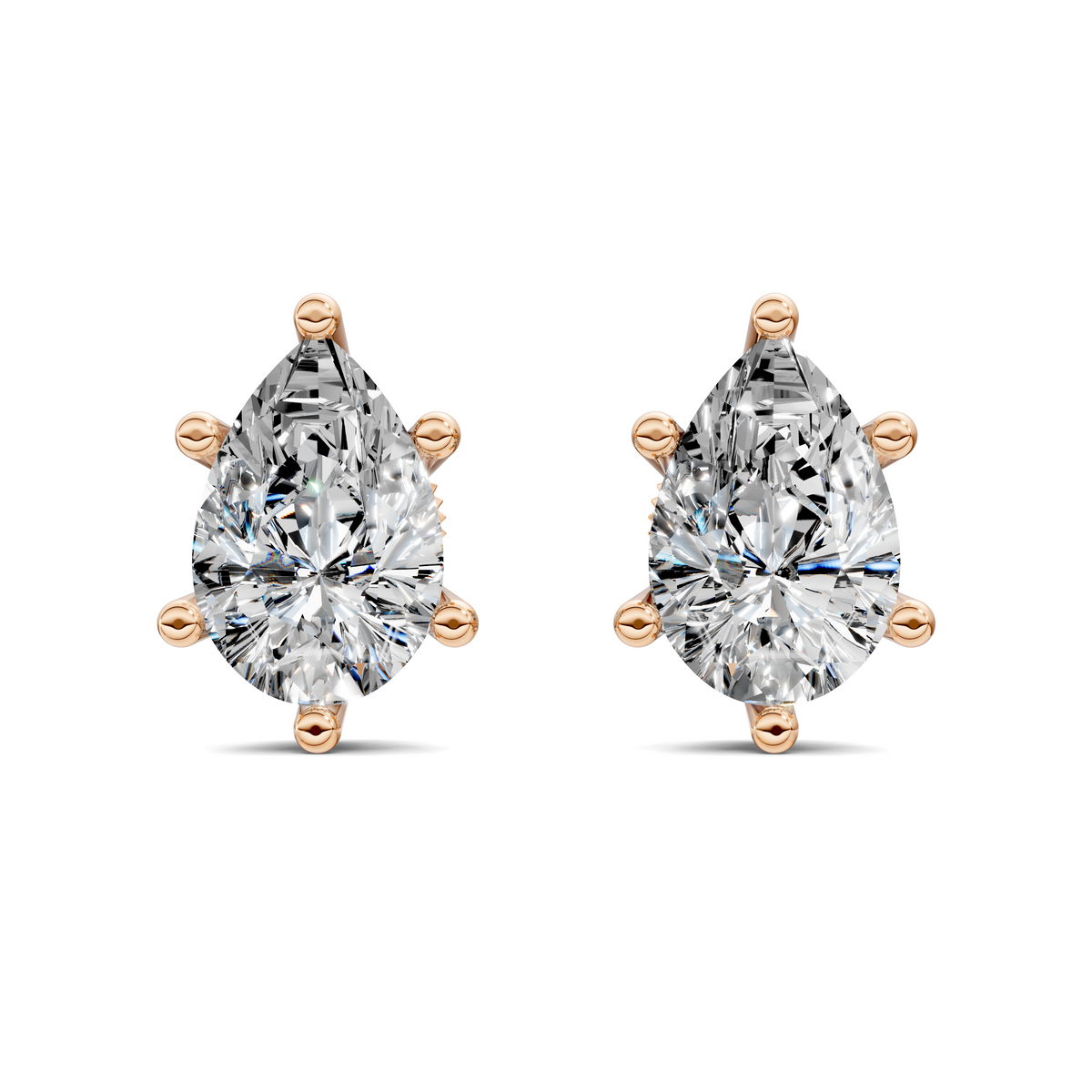 Pear Cut Basket Studs
