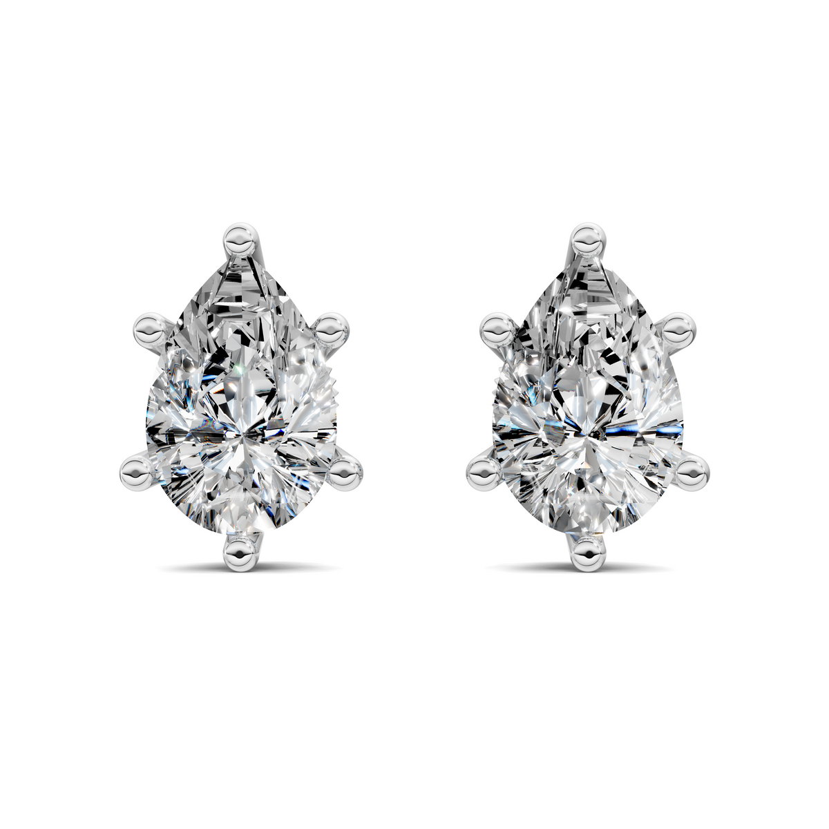 Pear Cut Basket Studs