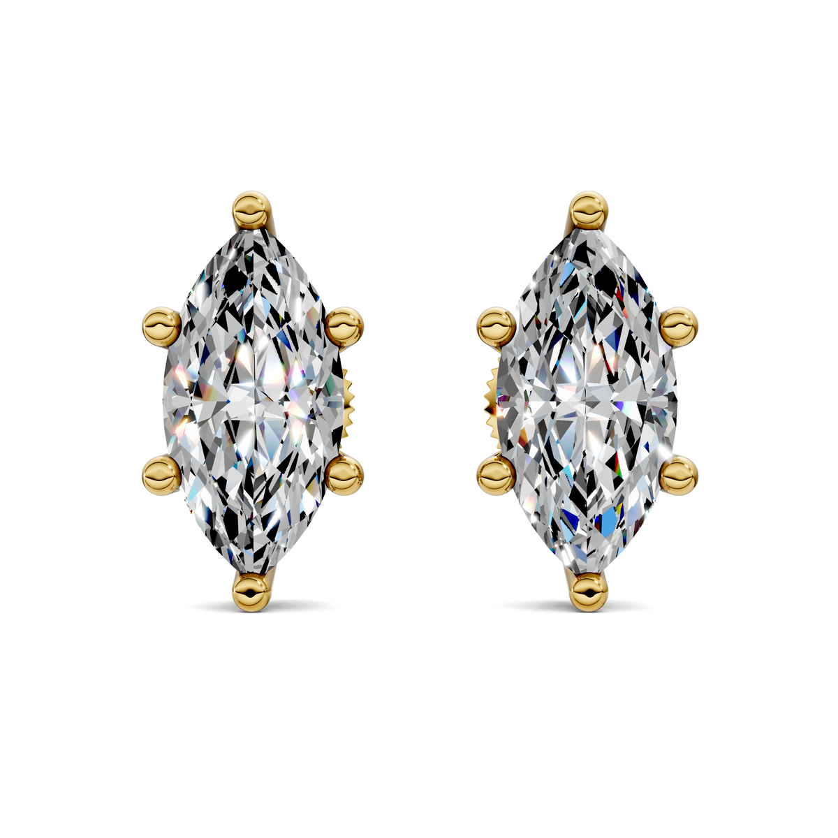 Marquise Cut Basket Studs