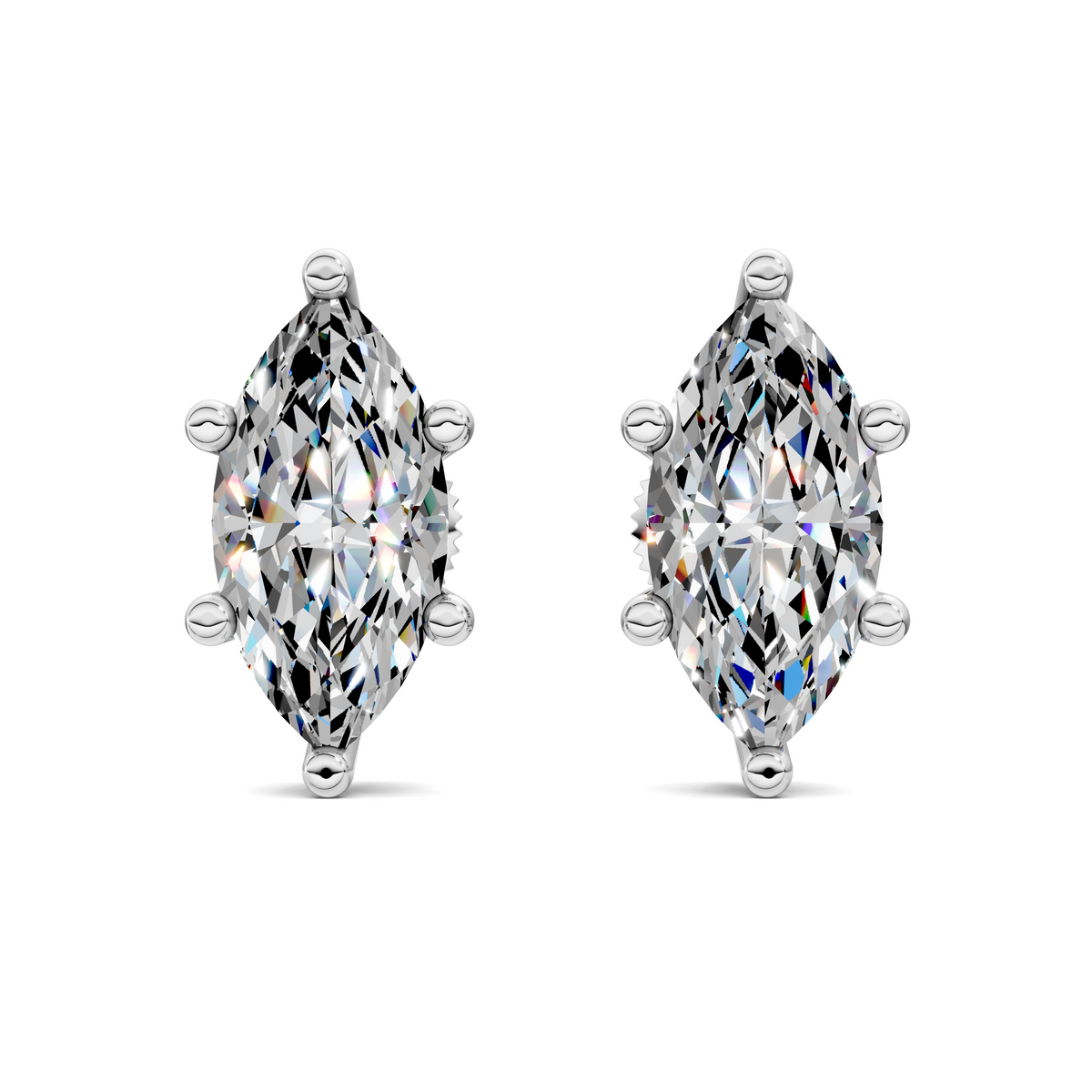 Marquise Cut Basket Studs