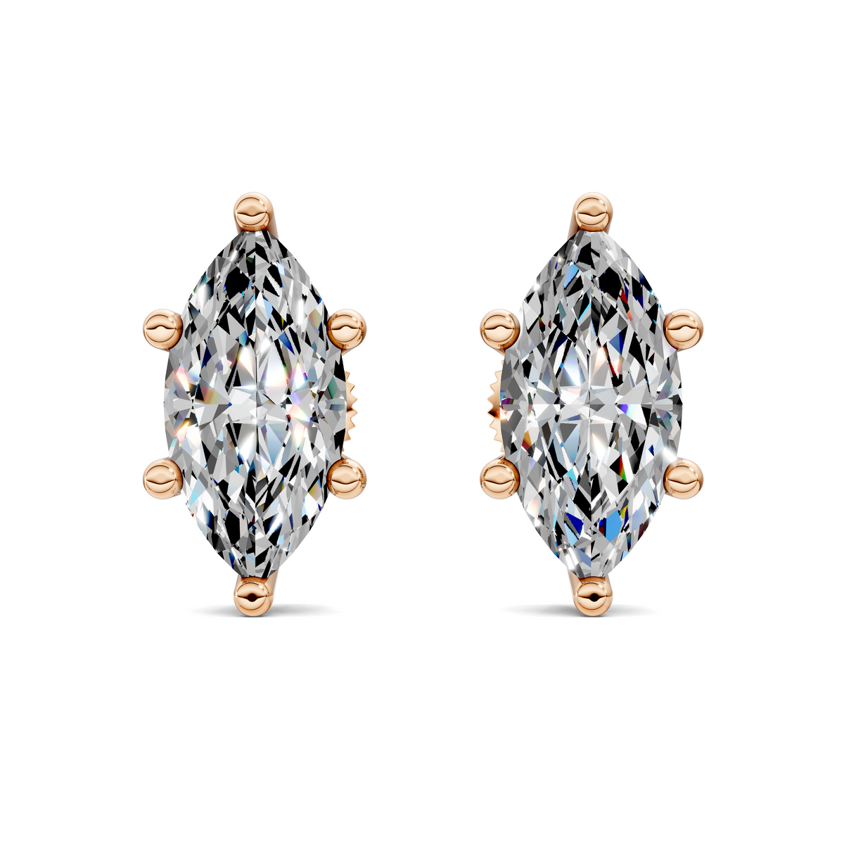 Marquise Cut Basket Studs