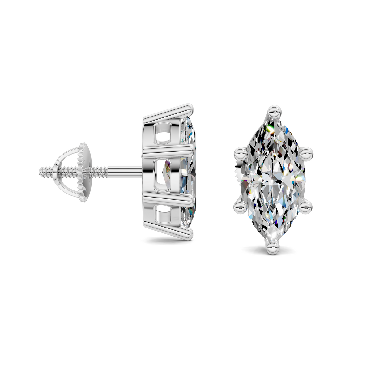Marquise Cut Basket Studs