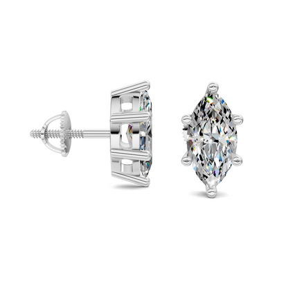 Marquise Cut Basket Studs