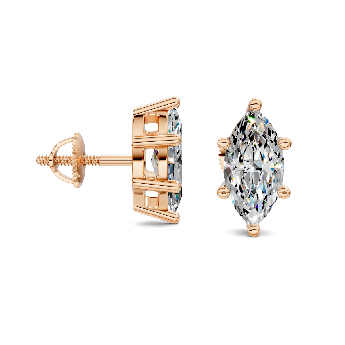 Marquise Cut Basket Studs
