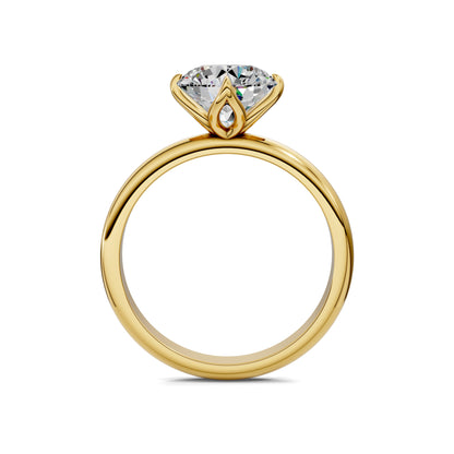 Alyssa Lotus Basket Solitaire Engagement Ring