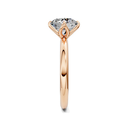 Alyssa Lotus Basket Solitaire Engagement Ring