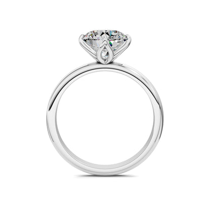 Alyssa Lotus Basket Solitaire Engagement Ring